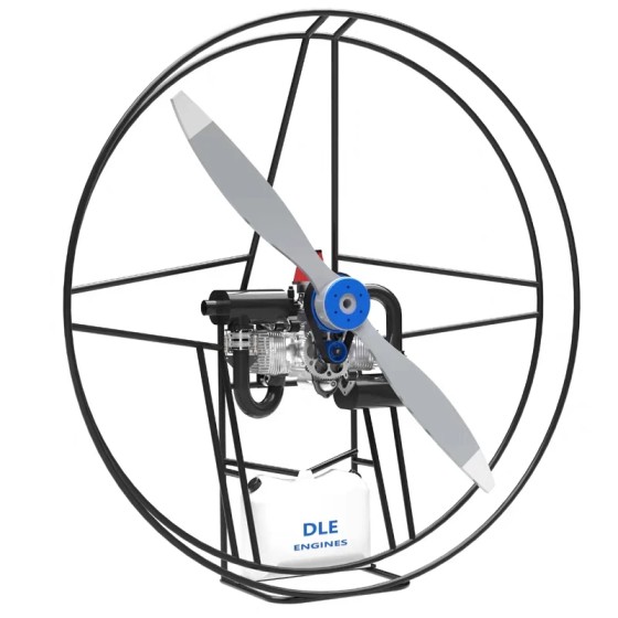 DLE200 Power Umbrella Gasoline Engine Dual Cylinder Two Stroke Natural Air Cooled Electric Star High Efficiency Stability UAV